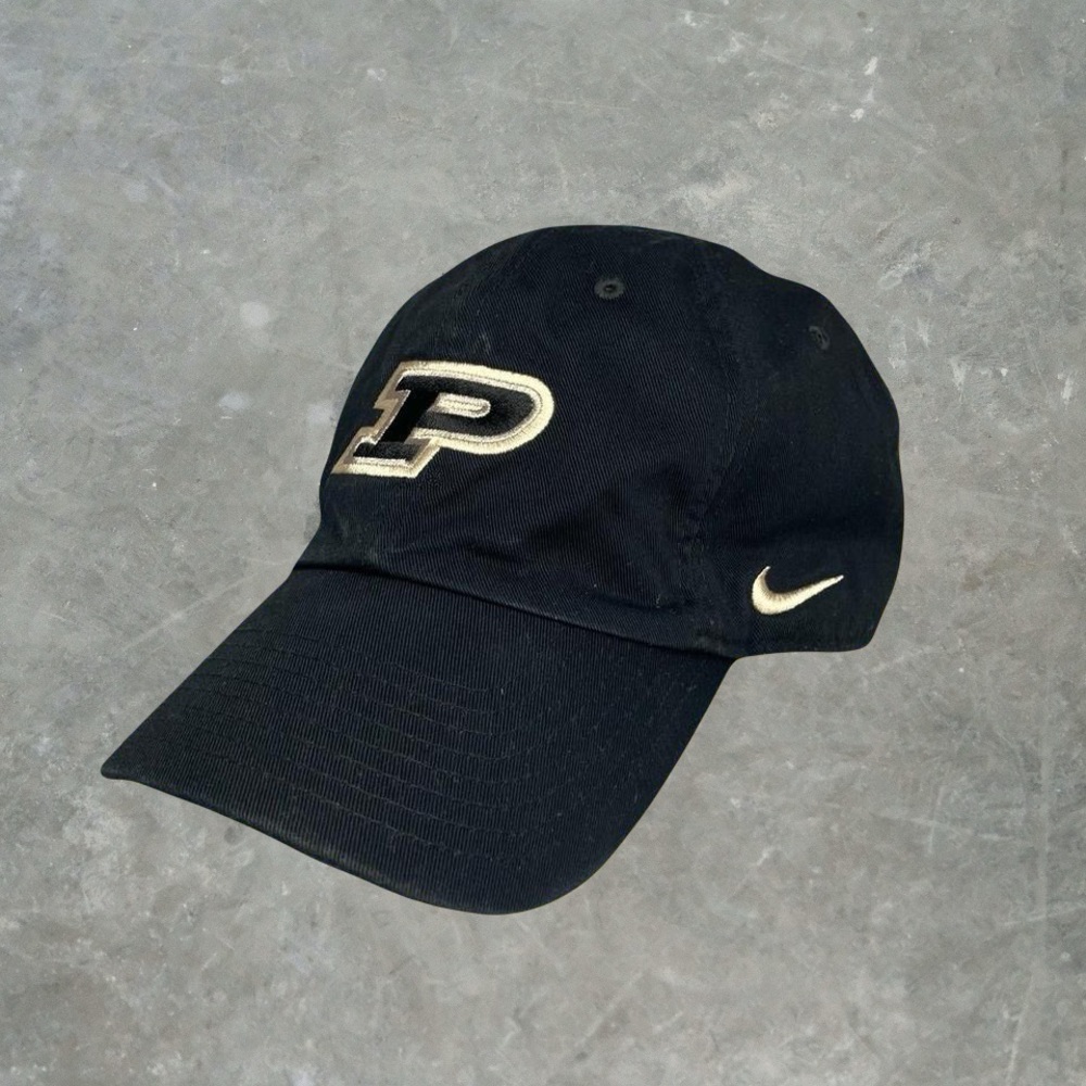 ☀️ Nike Purdue Boilermakers Dad Hat OSFA Black/Gold College NCAA